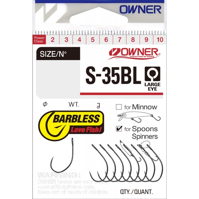 Крючок Одинарный Owner S-35BL №6 8 шт BC   51607-06 — крупный план
	                                    1