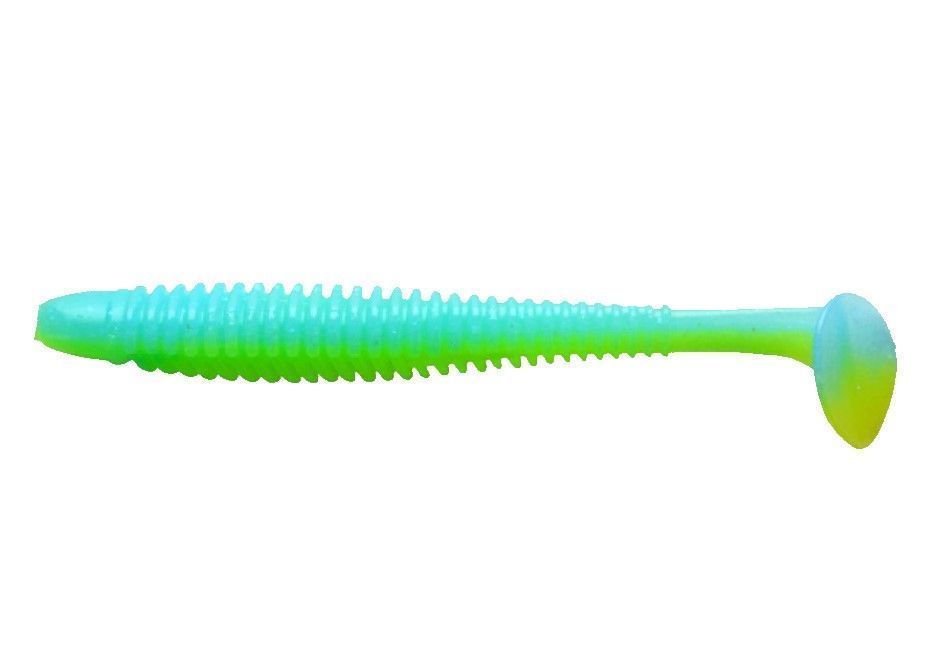 Силиконовая приманка Noike Wobble Shad 4 101 мм 6 шт 147-Blue Back/Lime   NKNJ4147 — характеристики,  особенности конструкции