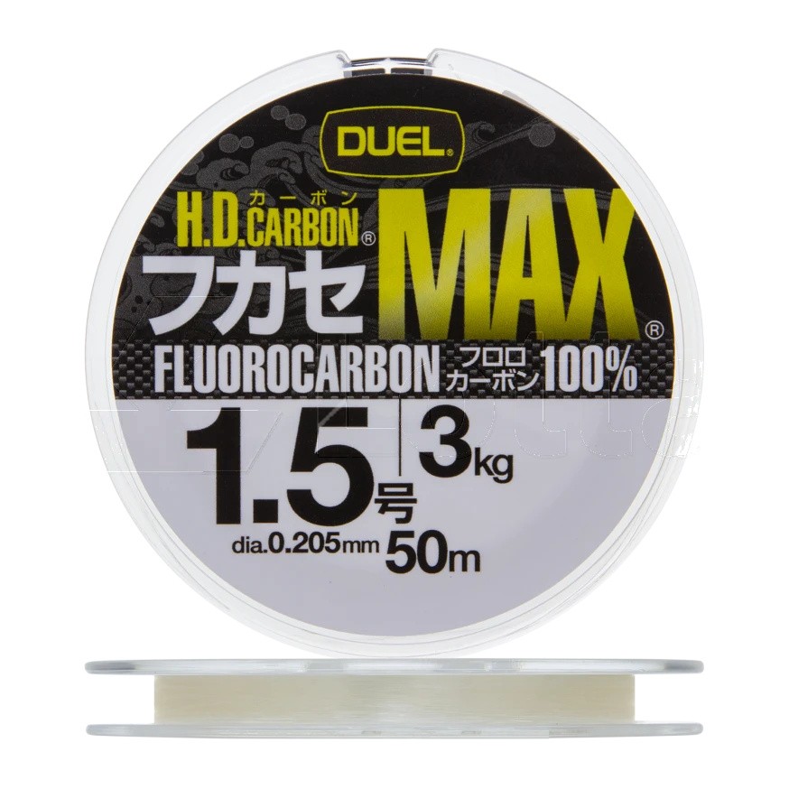 Флюорокарбон Duel H.D. Carbon Max Fluorocarbon 100% 50 м 0,205 мм    H3321 — характеристики,  особенности конструкции