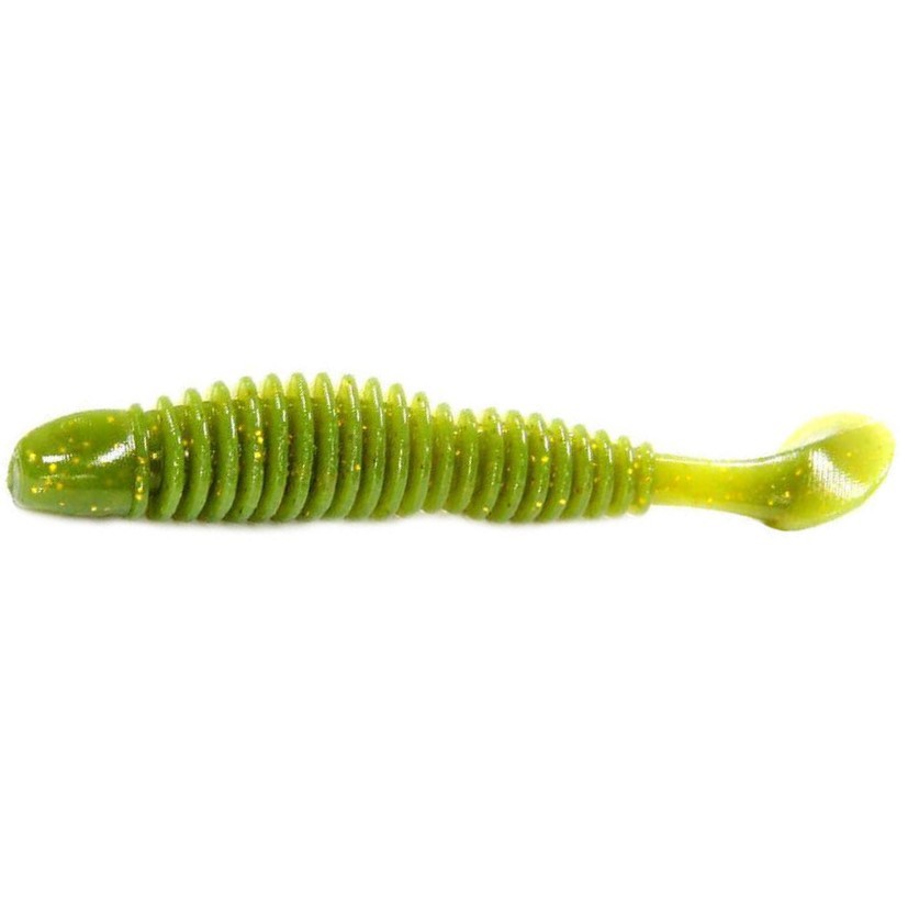 Силиконовая приманка Reins Bubbling Shad 2 50 мм 12 шт 035-Green Sparkling   BS2-035 — характеристики,  особенности конструкции