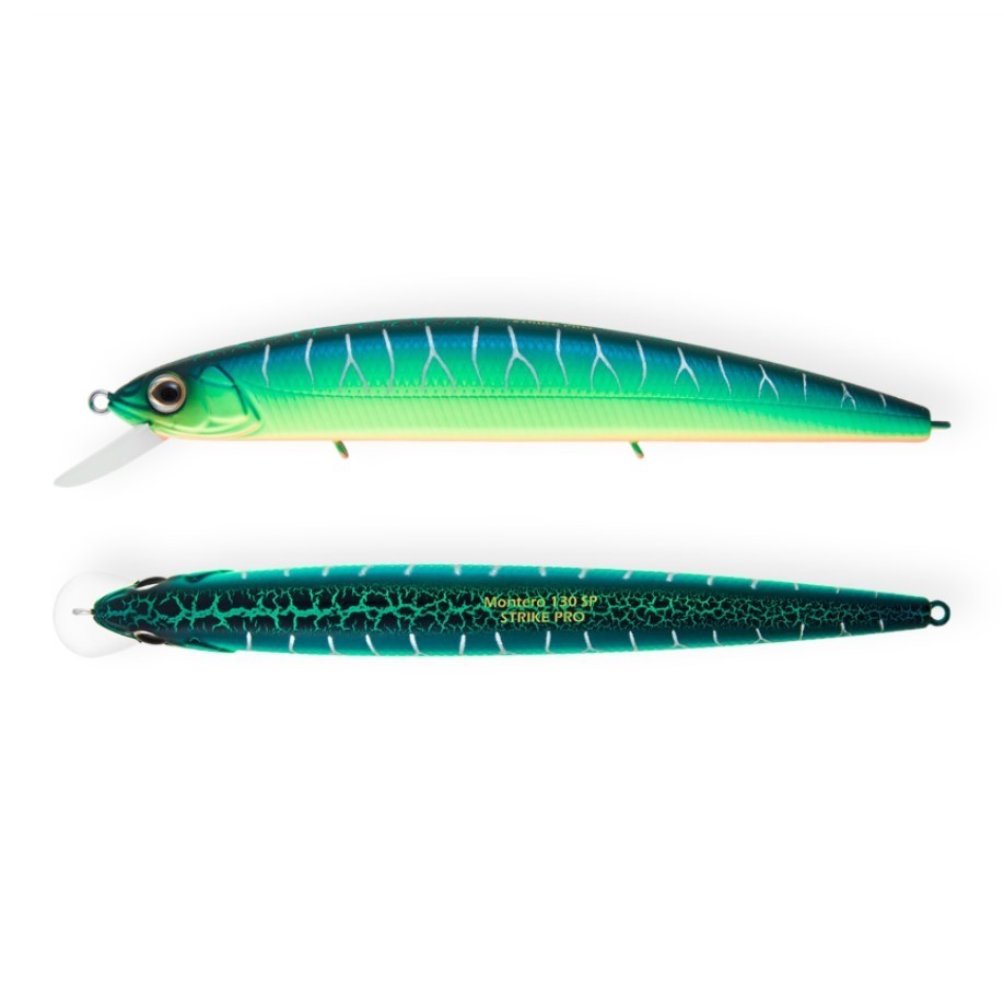 Воблер Strike Pro Montero 130SP A223S-RP Pearl Mat Tiger 20,6 гр   EG-190B-SP#A223S-RP — характеристики,
	                                    особенности конструкции