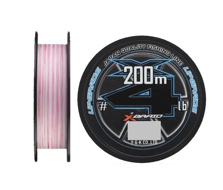 Плетеный шнур YGK X-Braid Upgrade X4 200 м  PE # 1,2 White/Pink 0,185 мм — характеристики,
	                                    особенности конструкции