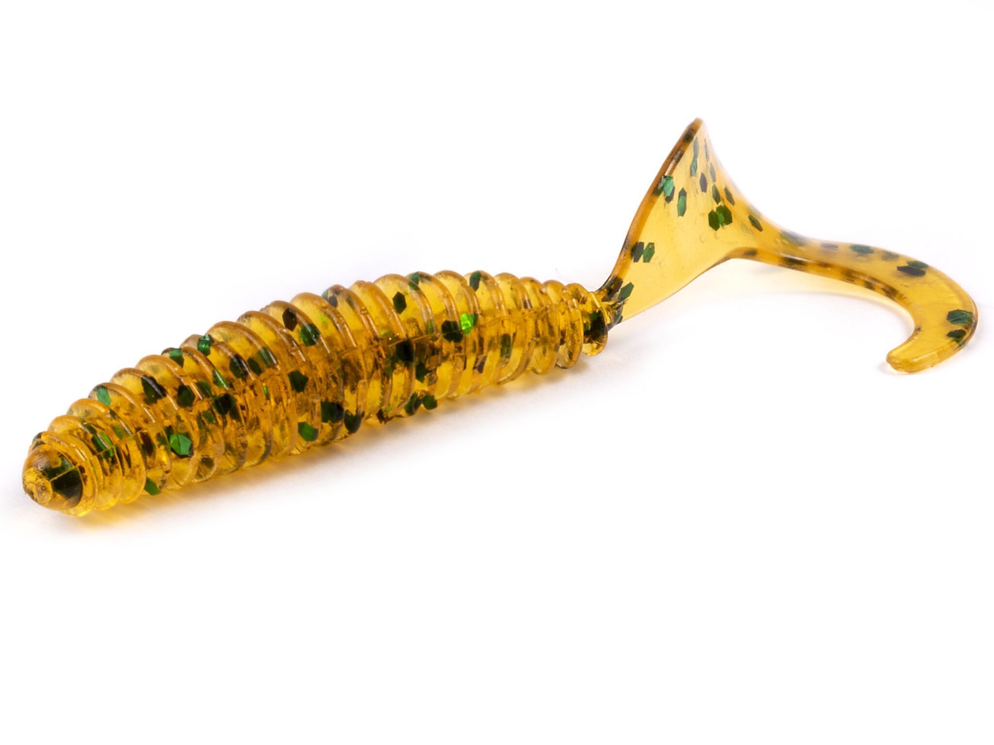 Силиконовая приманка Lucky John Ultraworm Curly 3.0in 76 мм 7 шт PA19 Pro Series  140213-PA19 — крупный план
	                                    1