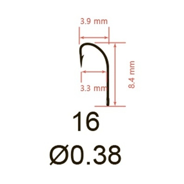 Крючок Одинарный Saikyo KH-11004 Crystal №16 10 шт BN   KH-11004BN16-10 — крупный план
	                                    2