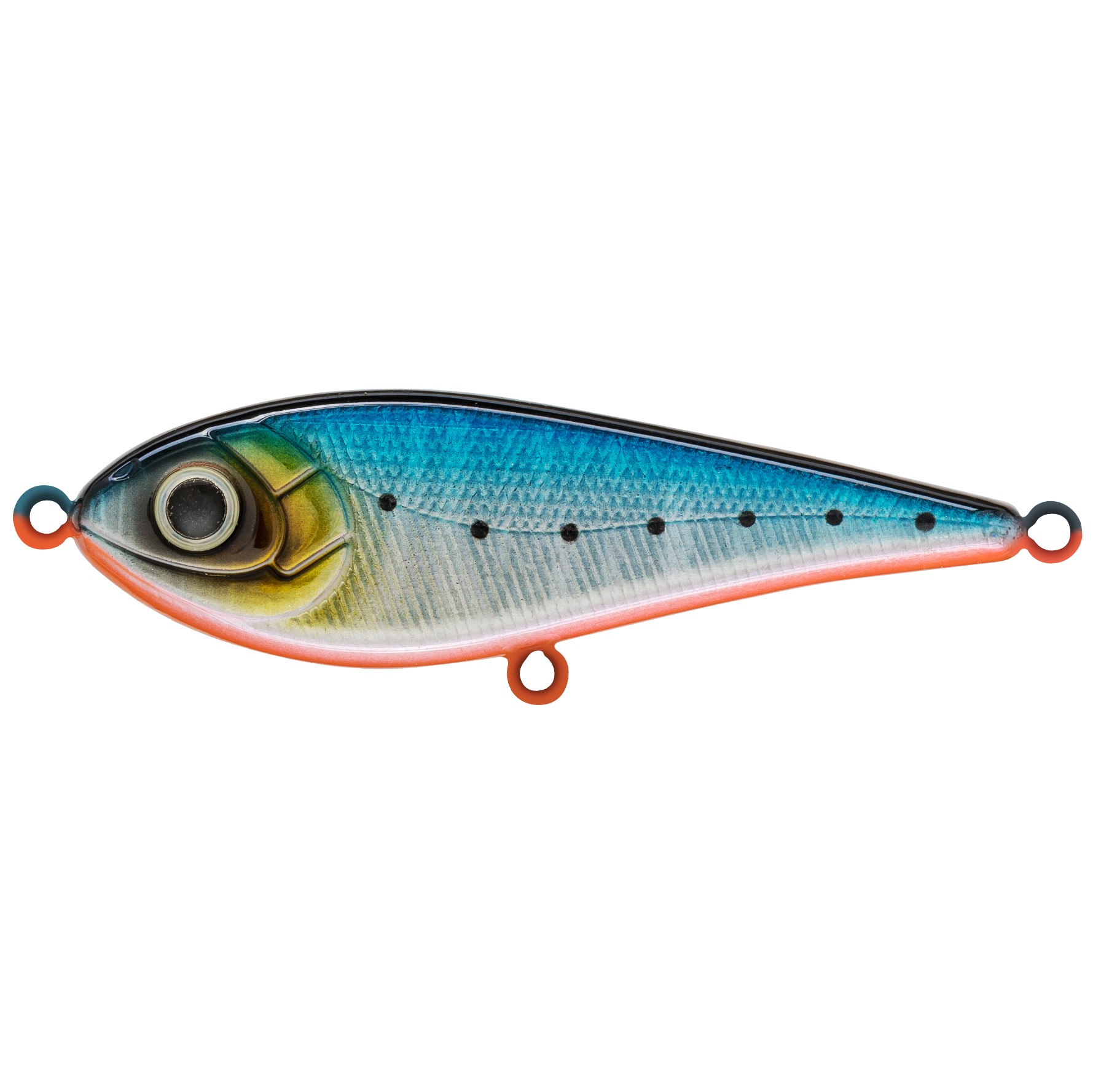 Воблер Strike Pro Tiny Buster A234-SBO-LU Blue Back Silver OB Fluo 10,3 гр   EG-149#A234-SBO — характеристики,
	                                    особенности конструкции