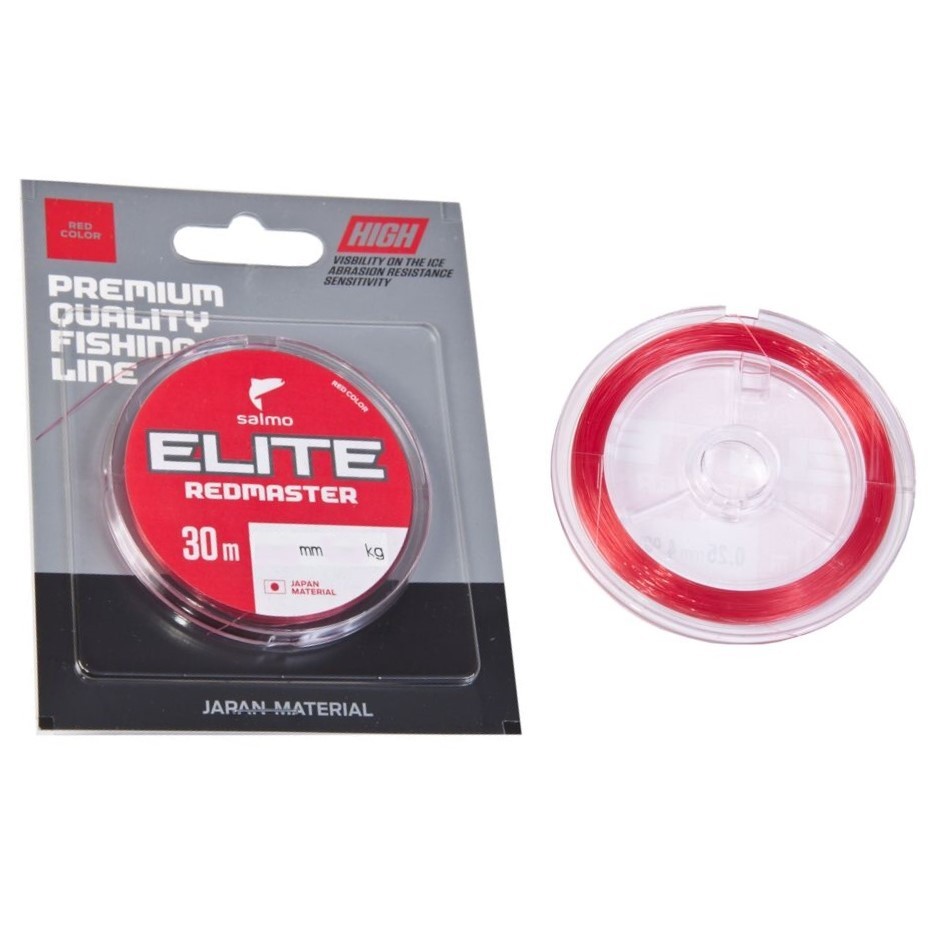 Леска монофильная Salmo Elite Redmaster 30 м 0,1 мм    4512-010 — характеристики,
	                                    особенности конструкции