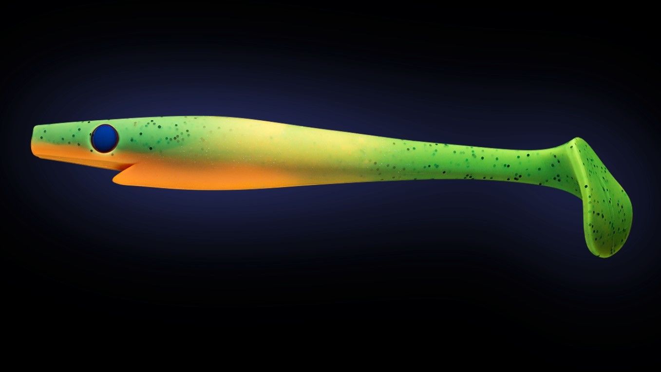 Силиконовая приманка Strike Pro Pig Shad Jr 200 мм 2 шт Tomato   SP-172C#114 — крупный план
	                                    1