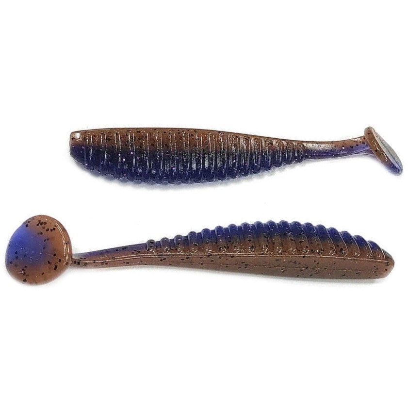 Силиконовая приманка Reins S Cape Shad 4.8 129 мм 4 шт L07-Purple Jerry   SCS4.8-L07 — характеристики,  особенности конструкции