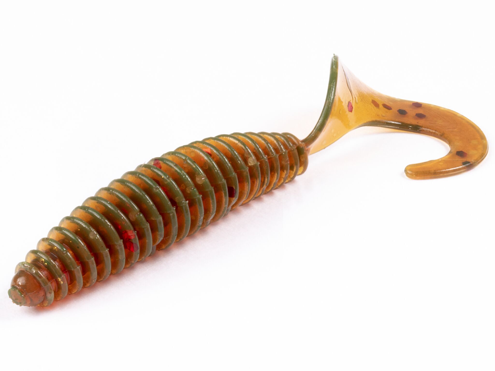 Силиконовая приманка Lucky John Ultraworm Curly 3.0in 76 мм 7 шт PA16 Pro Series  140213-PA16 — крупный план
	                                    1