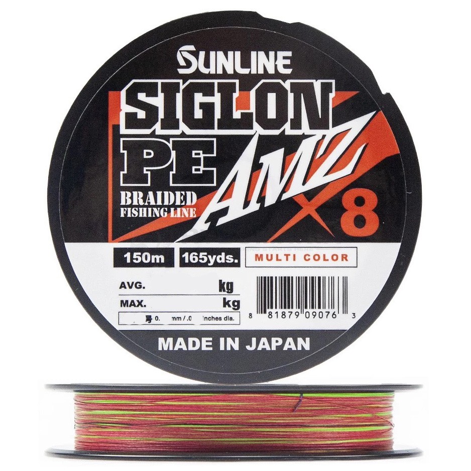 Плетеный шнур Sunline Siglon PE X8 AMZ 150 м  PE # 1,5 Orange 0,209 мм — характеристики,
	                                    особенности конструкции