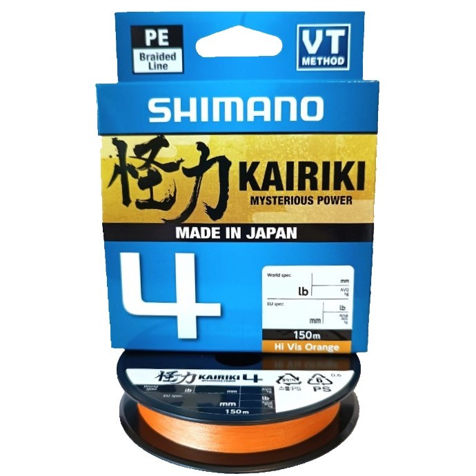 Плетеный шнур Shimano Kairiki 4 150 м Orange 0,19 мм   LDM54TE1819015H — характеристики,
	                                    особенности конструкции