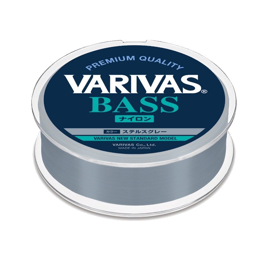 Леска монофильная Varivas Bass Nylon 150 м 0,185 мм Gray PE# 1.2 — крупный план
	                                    1