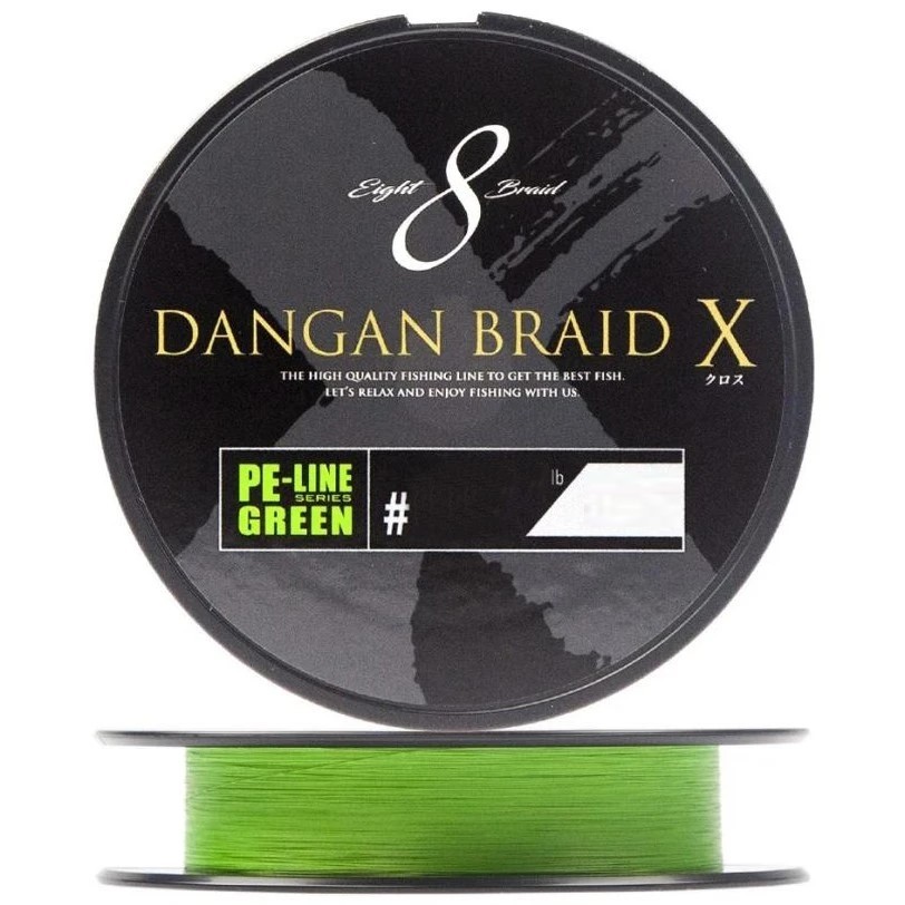 Плетеный шнур Major Craft Dangan Braid X PE X8 200 м  PE # 0,6 Зеленый 0,06 мм   DBX8-200/0.6GR — характеристики,  особенности конструкции