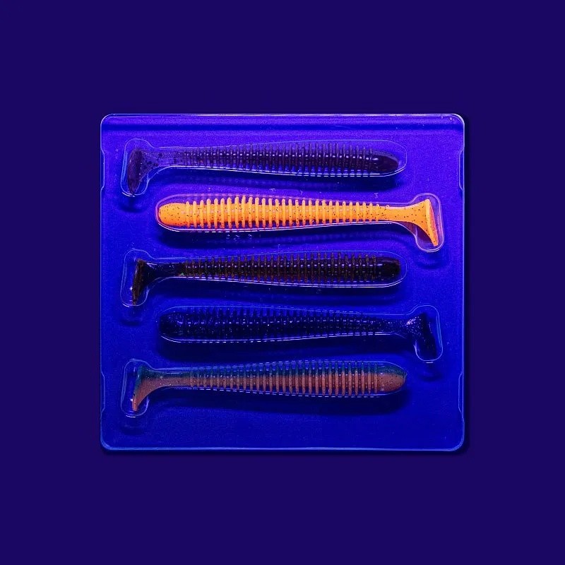 Силиконовая приманка CF Company Vibro Worm 4 100 мм 5 шт M121   75-100-M121-6 — крупный план
	                                    2