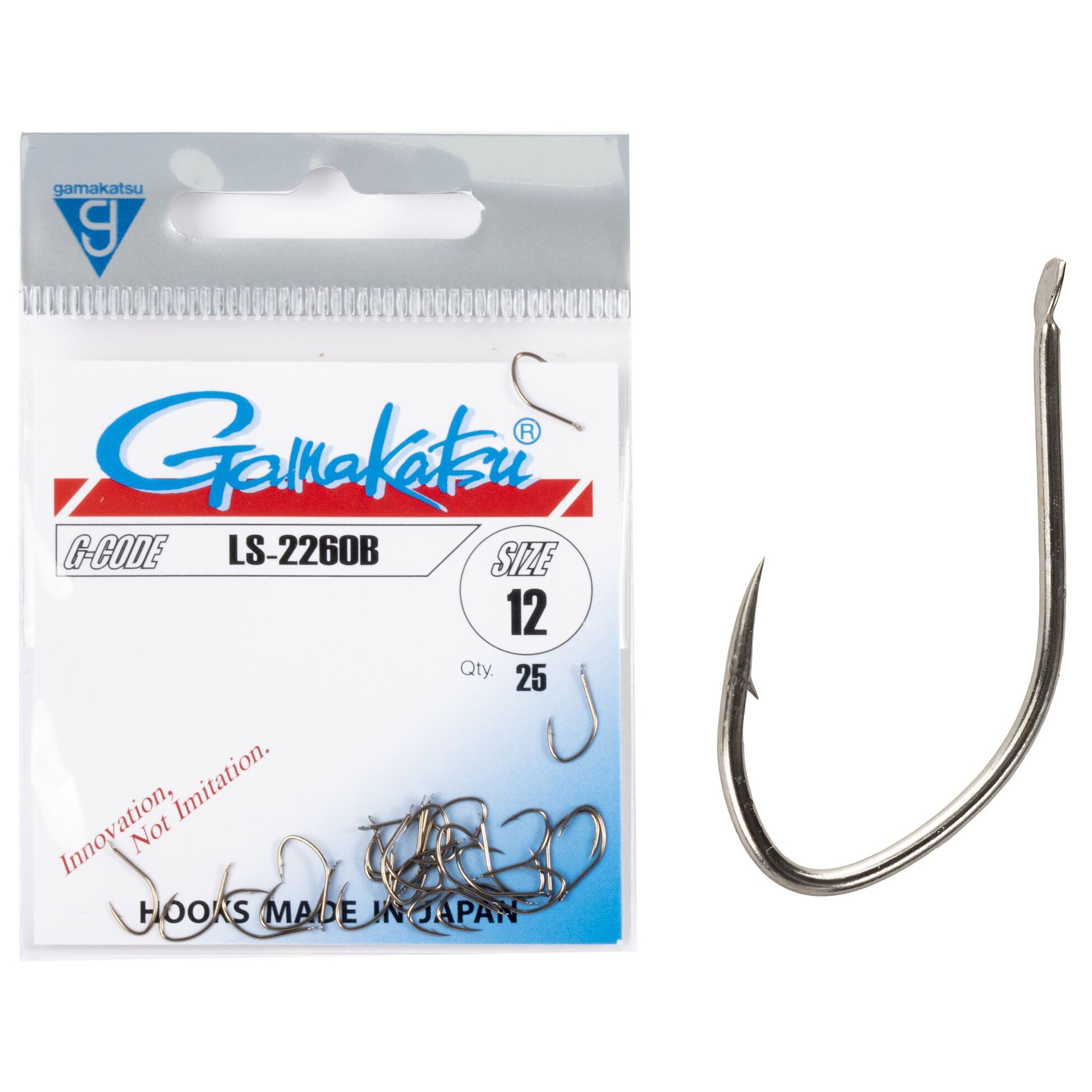 Крючок Одинарный Gamakatsu LS-2260B Hooks Bronze №12 25 шт    146684-012 — крупный план
	                                    1