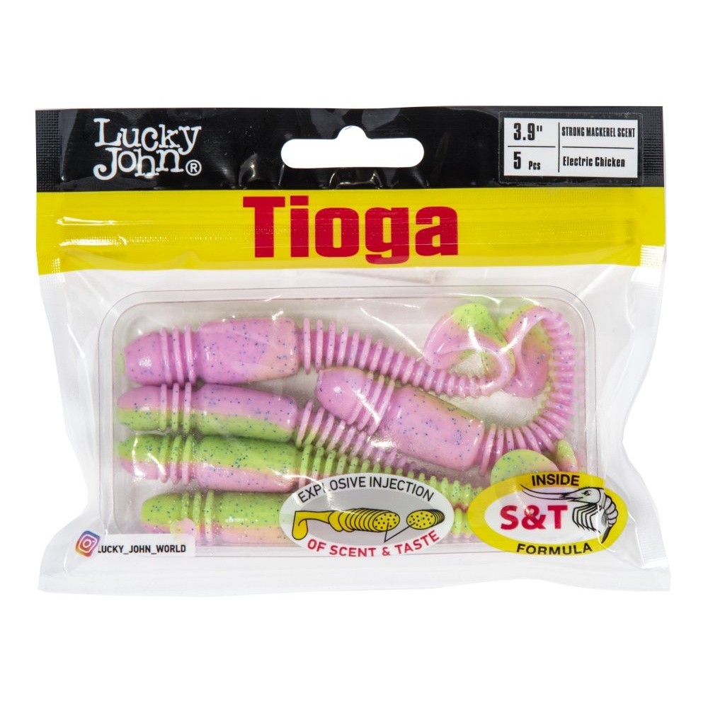 Силиконовая приманка Lucky John Tioga 3.9in 100 мм 5 шт T92 Pro Series  140104-T92 — крупный план
	                                    2