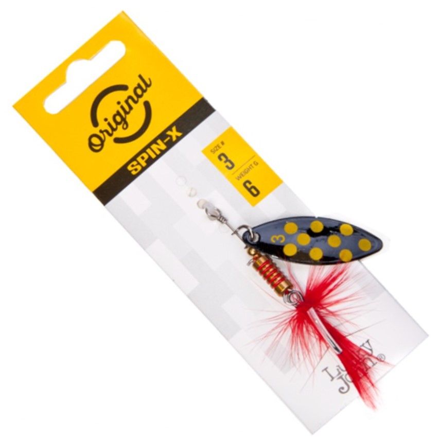 Вращающаяся Блесна Lucky John Spin-X Long №3 6 гр BF   LJSL03-BF — крупный план
	                                    1