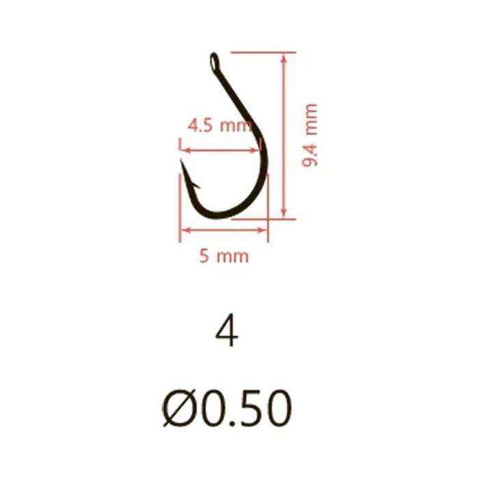 Крючок Одинарный Saikyo KH-10008 Idumezina №4 10 шт BN   KH-10008BN4-10 — крупный план
	                                    2