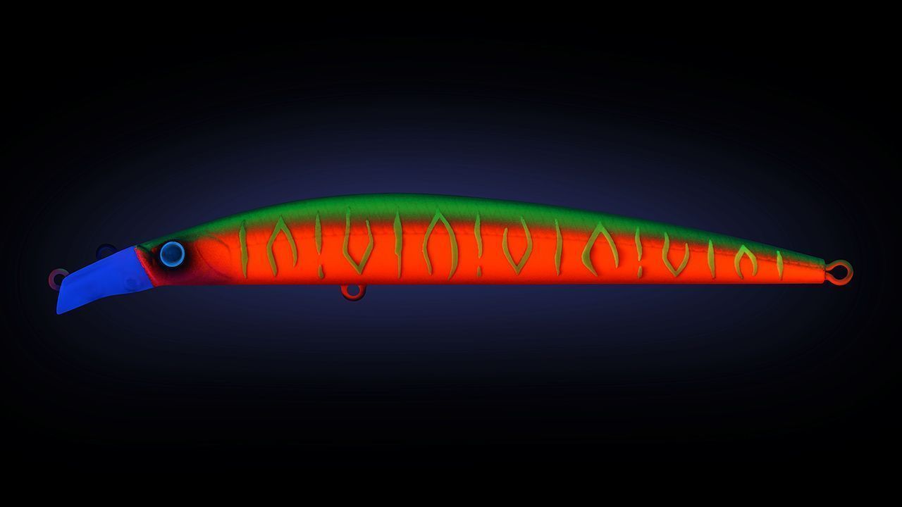 Воблер Strike Pro Top Water Minnow 110 A230S Watermelon Mat Tiger 10,5 гр   JL-166F#A230S — крупный план
	                                    1