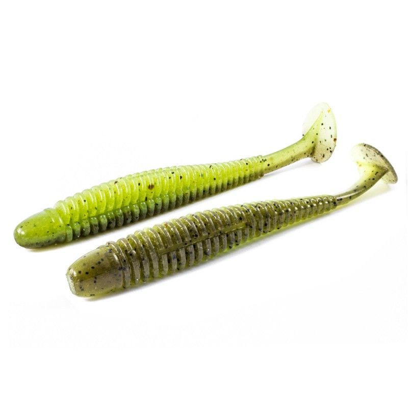 Силиконовая приманка Noike Wobble Shad 3 76 мм 9 шт 131-Green Pumpkin/Chart   NKNJ3131 — крупный план
	                                    1