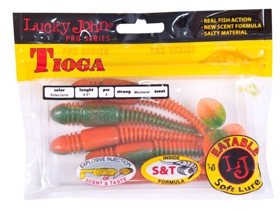 Силиконовая приманка Lucky John Tioga 4.5in 114 мм 5 шт T56 Pro Series  140185-T56 — крупный план
	                                    2