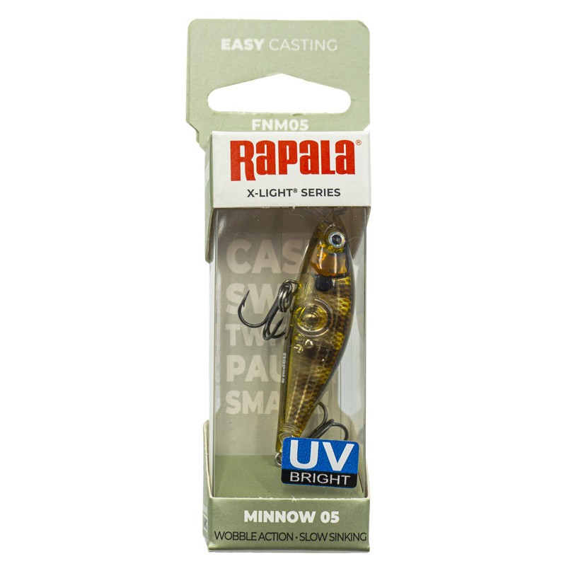 Воблер Rapala X-Light Minnow 05 GGIU 4 гр   FNM05-GGIU — крупный план
	                                    1