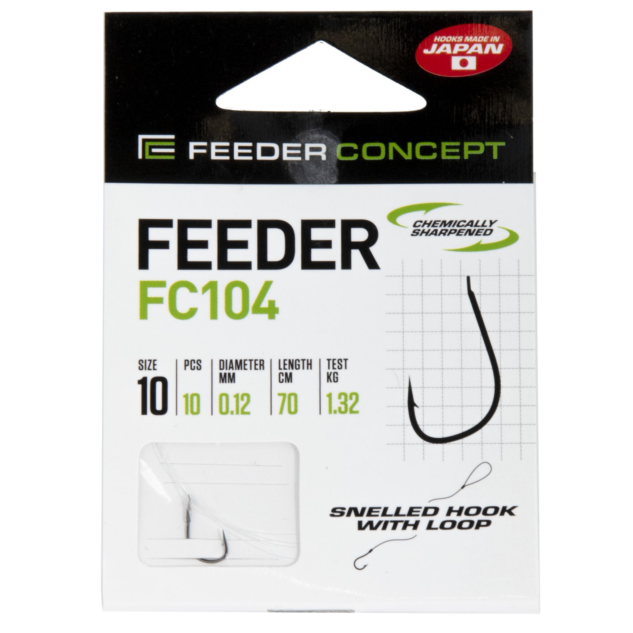 Поводок Feeder Concept Feeder FC104 70 см 1,32 кг  0,12 мм  10 шт №10  FC104-010-012 — крупный план
	                                    4