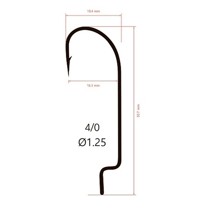 Крючок Офсетный Saikyo BS-2311 №4/0 10 шт BN   BS-2311BN4/0-10 — крупный план
	                                    2