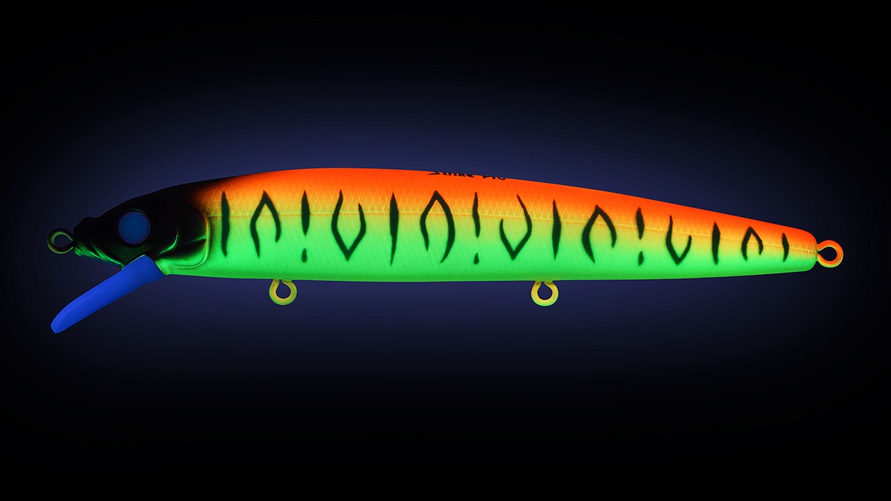 Воблер Strike Pro Alpha Minnow 115 A242S Sunrise Mat Tiger 12,5 гр   EG-033F#A242S — крупный план
	                                    1