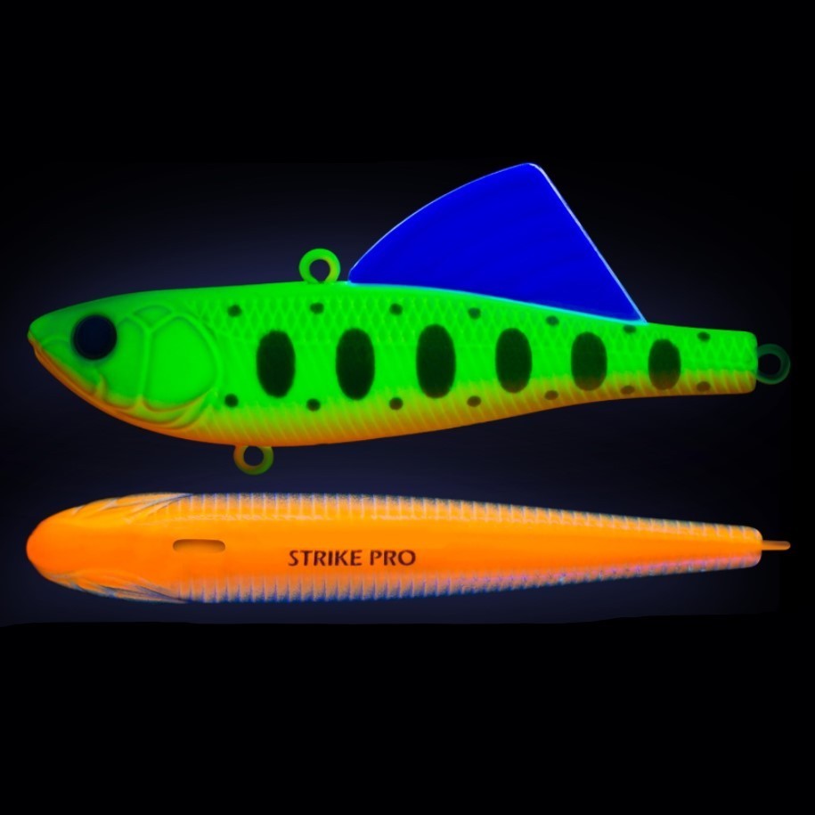 Воблер Strike Pro Tornado Vibe 85 A178S Lemon Mat Tiger 25,6 гр   EG-204B-UV#A178S — крупный план
	                                    1