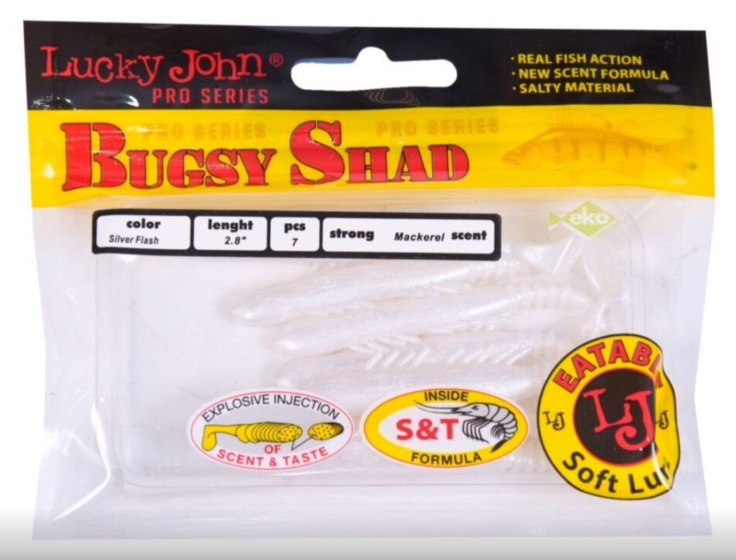 Силиконовая приманка Lucky John Bugsy Shad 3.9in 100 мм 5 шт 026 Pro Series  140108-026 — крупный план
	                                    2