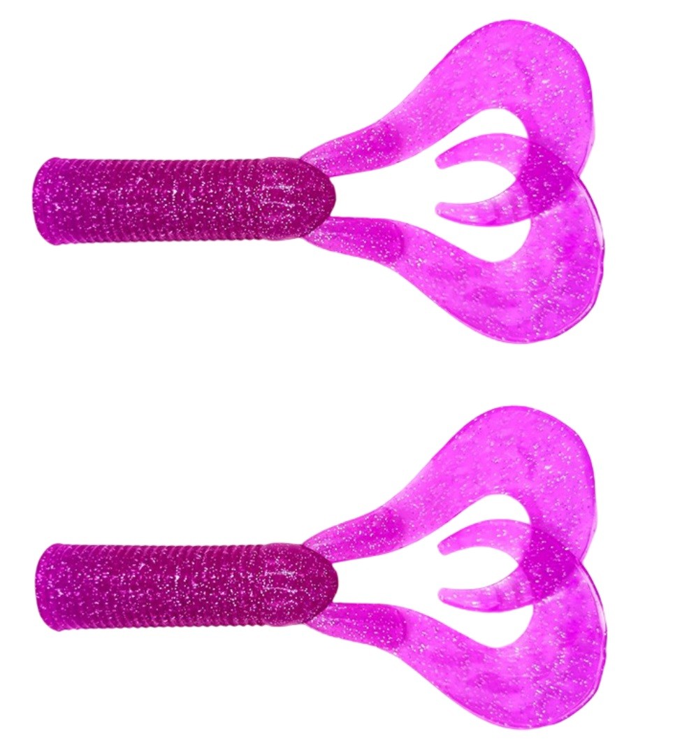 Хвост для бактейла CWC Miuras Mouse Big 200 мм 2 шт Фиолет с блестками   JMSDT-17-VIOLET-FLUO — характеристики,  особенности конструкции