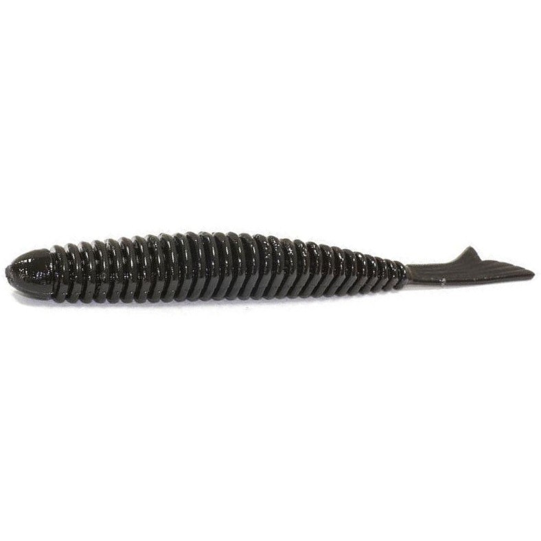 Силиконовая приманка Bait Breath U30 Fish Tail 3.3 85 мм 7 шт 003 Solid Black — характеристики,  особенности конструкции