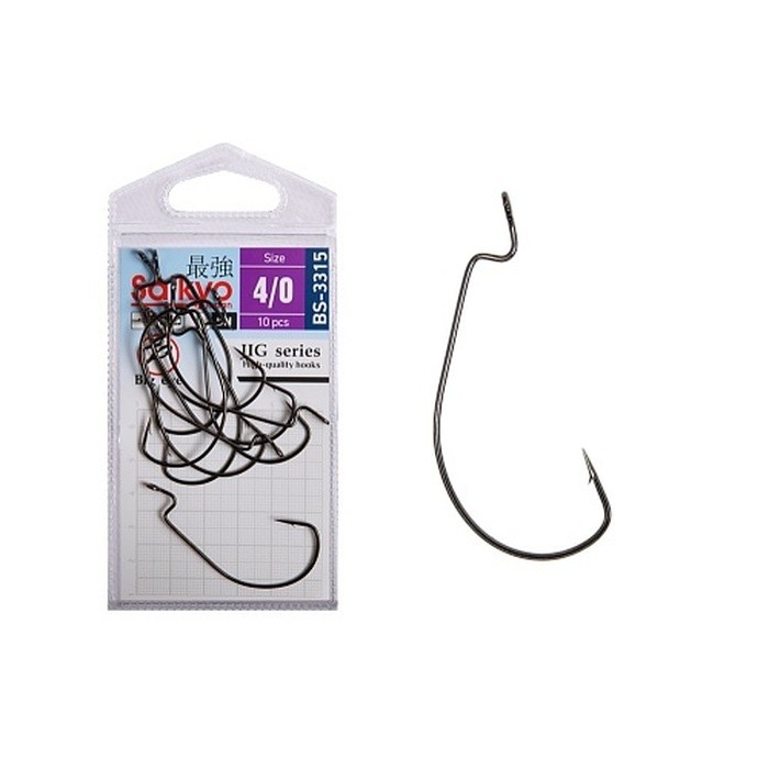 Крючок Офсетный Saikyo BS-3315 №4/0 10 шт BN   BS-3315BN4/0-10 — характеристики,  особенности конструкции