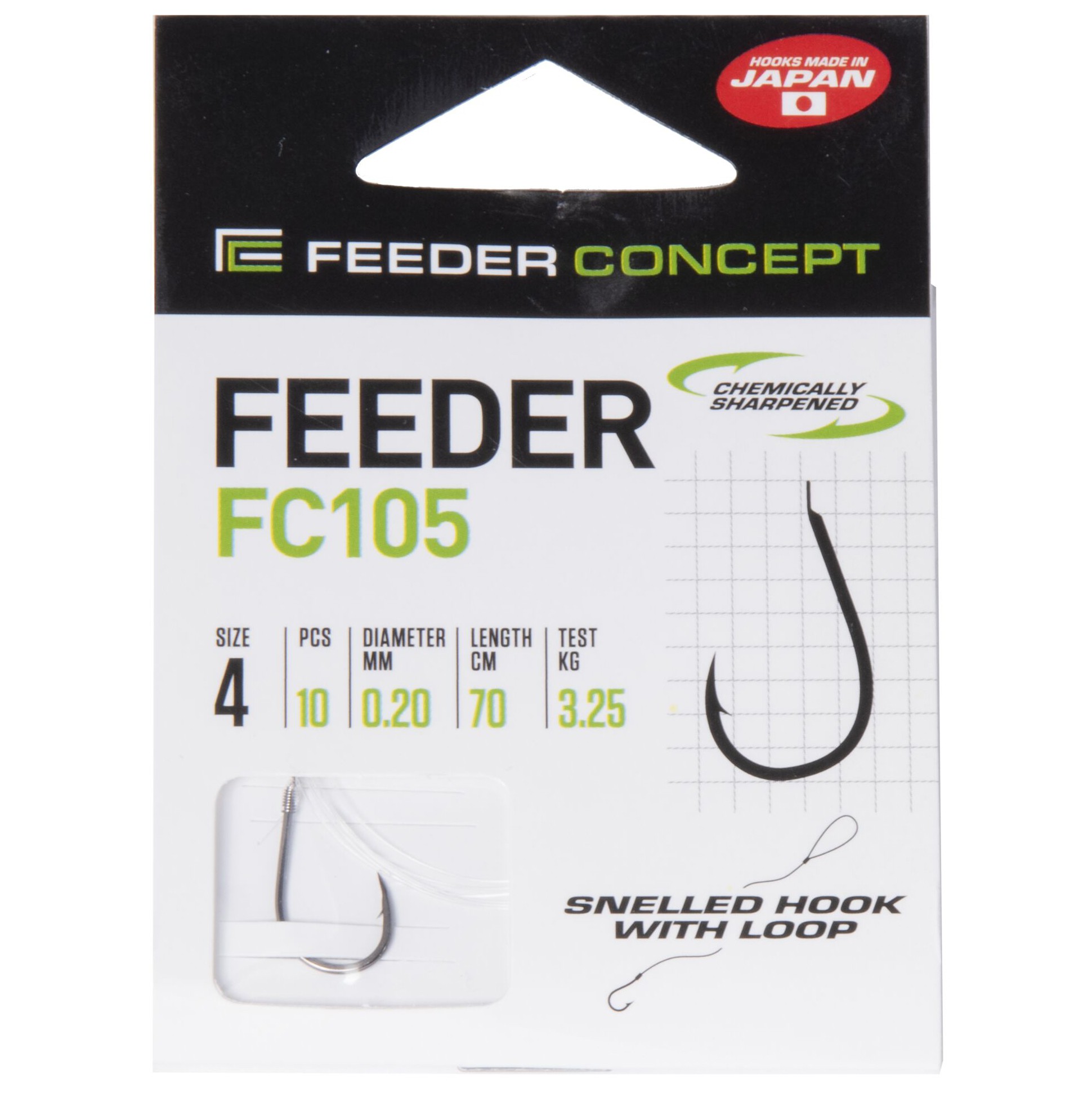 Поводок Feeder Concept Feeder FC105 70 см 3,25 кг  0,2 мм  10 шт   FC105-004-020 — крупный план
	                                    1