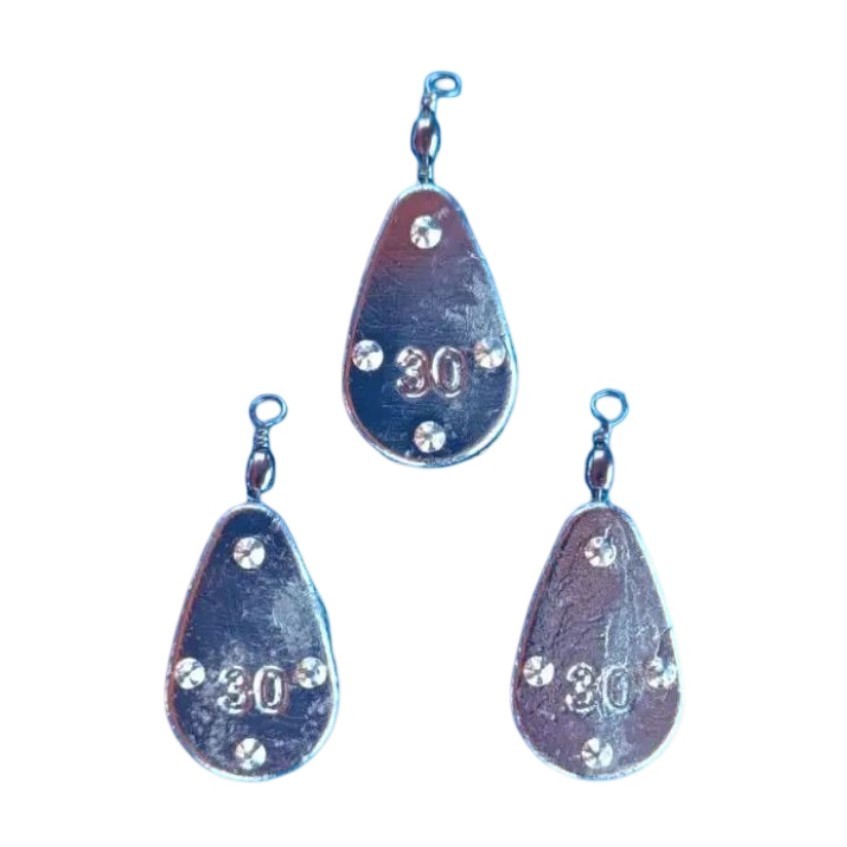 Груз Тула Ложка 30 гр 3 шт Коричневый С вертлюгом  глсв-030 — характеристики,  особенности конструкции