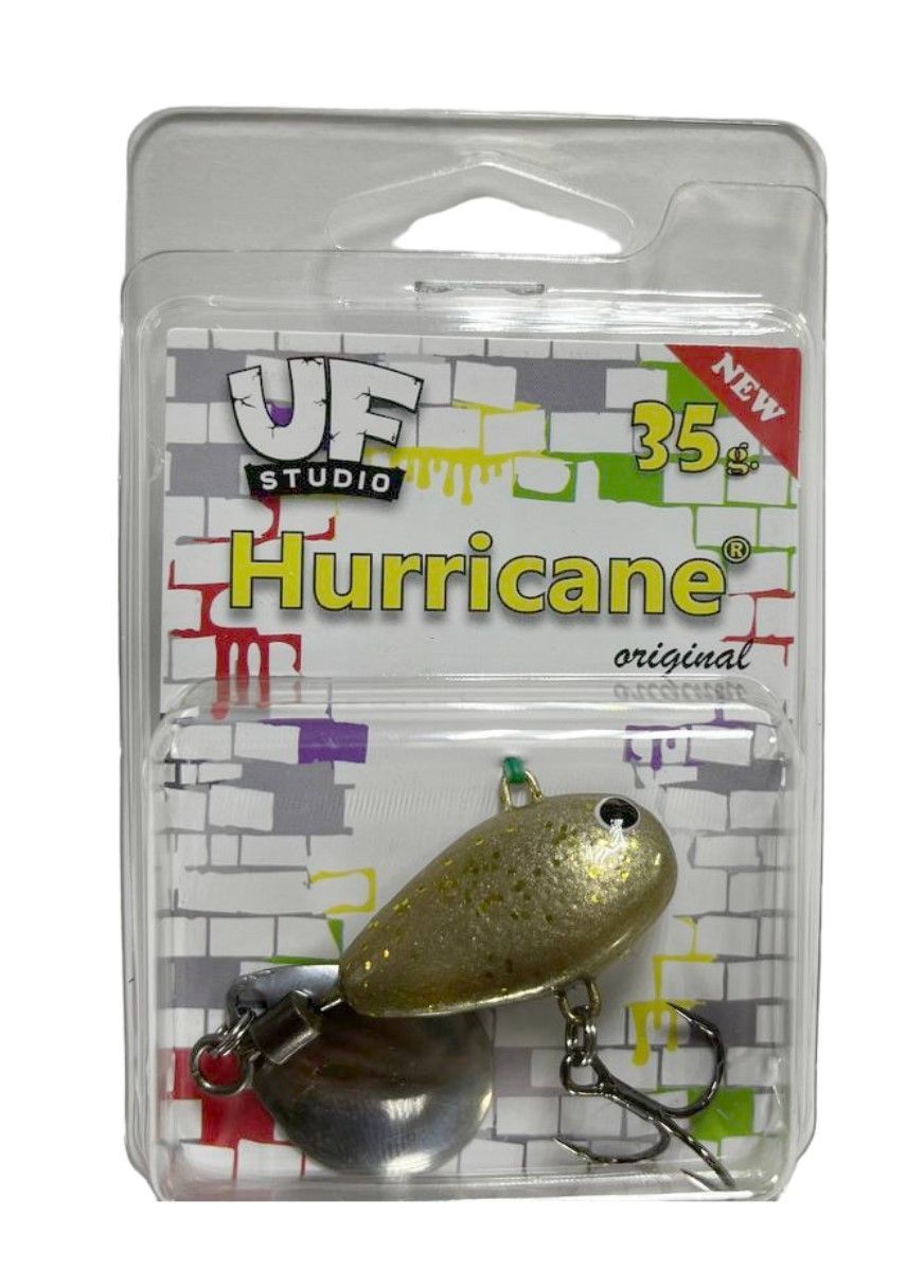 Тейл-спиннер UF Studio Hurricane 35 35 гр 85 мм Gold glitter   H35Gg — крупный план
	                                    1