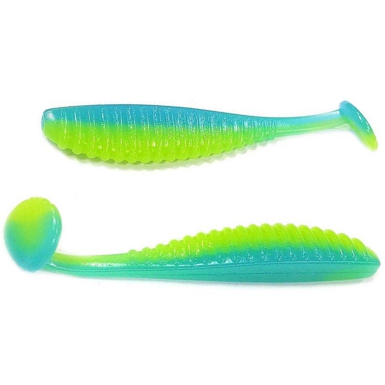 Силиконовая приманка Reins S Cape Shad 3.5 89 мм 6 шт L06-Electric Chart   SCS3.5-L06 — характеристики,  особенности конструкции