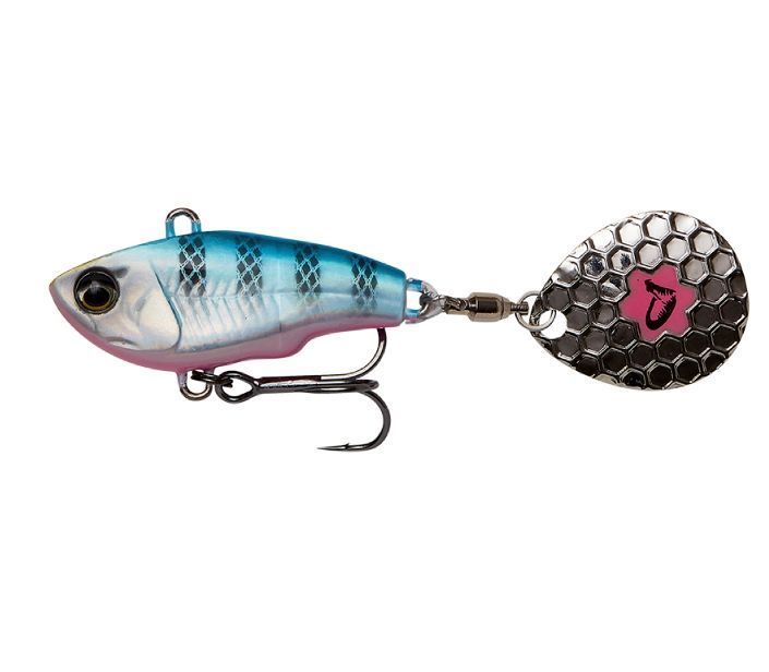 Тейл-спиннер Savage Gear Fat Tail Spin 9 гр 55 мм Blue Silver Pink — характеристики,
	                                    особенности конструкции