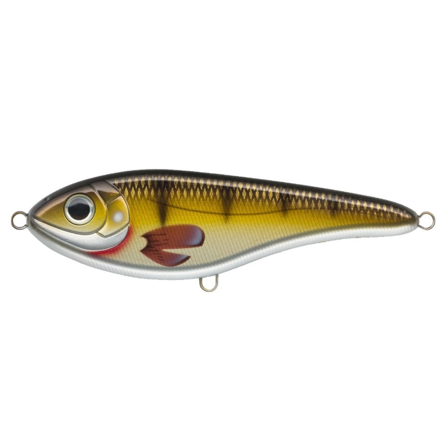 Воблер Strike Pro Buster Jerk II Shallow Runner C626F Golden Perch 37 гр Wolf Color  EG-049#C626F — характеристики,  особенности конструкции