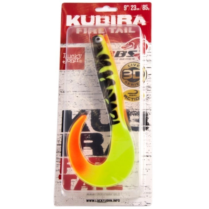 Силиконовая приманка Lucky John Kubira Fire Tail 9.0in 230 мм 1 шт PG37 3D BBS Series  140437-PG37 — крупный план
	                                    2