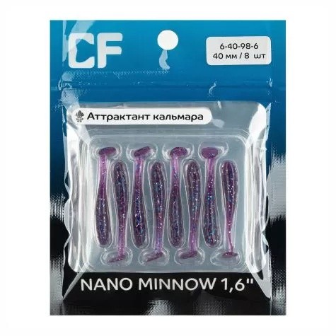 Силиконовая приманка CF Company Nano Minnow 1.6 40 мм 8 шт 98   6-40-98-6 — крупный план
	                                    1