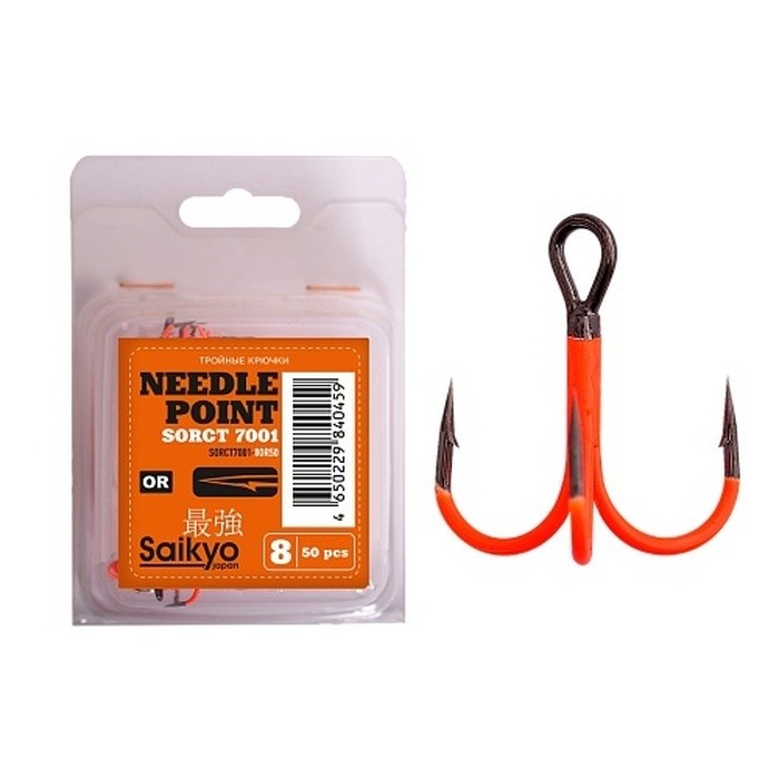 Крючок Тройной Saikyo 7001 №8 50 шт OR   SORCT7001-8OR50 — характеристики,  особенности конструкции