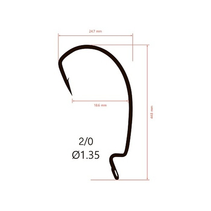 Крючок Офсетный Saikyo  BS-2317 №2/0 10 шт BN   BS-2317BN2/0-10 — крупный план
	                                    2