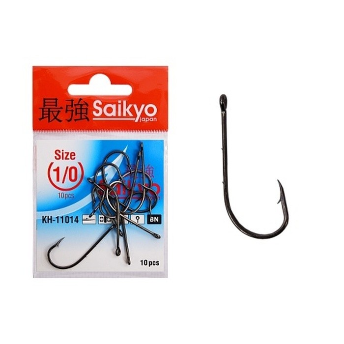 Крючок Одинарный Saikyo KH-11014 Bait Holder №1/0 10 шт BN   KH-11014BN1/0-10 — характеристики,  особенности конструкции