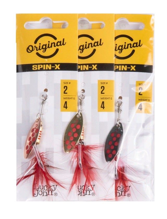 Вращающаяся Блесна Lucky John Spin-X Long №2 4 гр SR CR GR Набор  LJSL02-001SET — крупный план
	                                    2