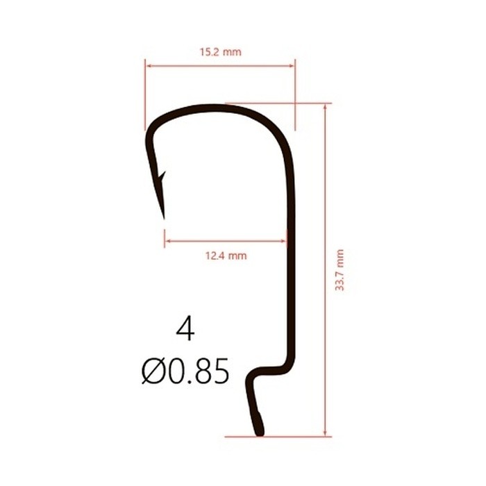 Крючок Офсетный Saikyo BS-3324 №4 10 шт BN   BS-3324BN4-10 — крупный план
	                                    2