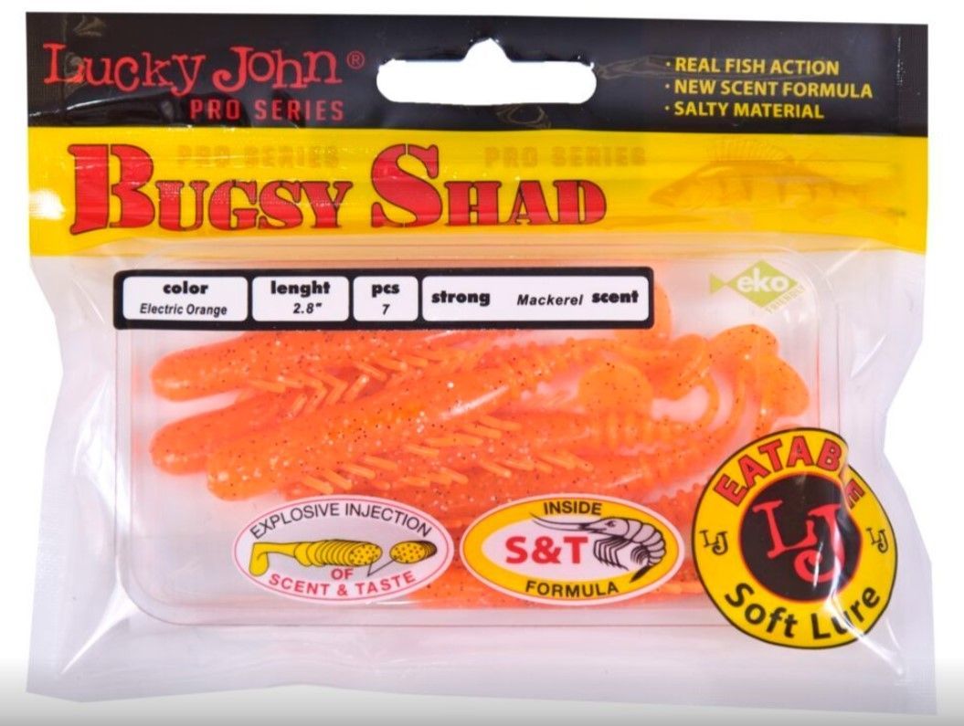 Силиконовая приманка Lucky John Bugsy Shad 3.9in 100 мм 5 шт 036 Pro Series  140108-036 — крупный план
	                                    2