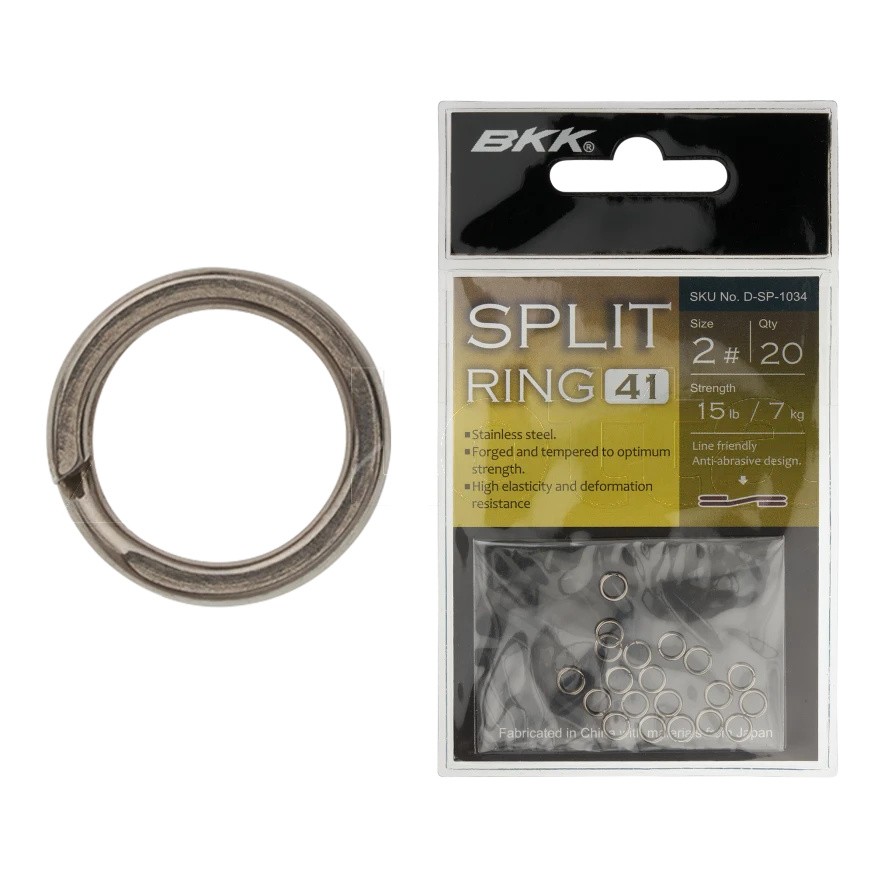 Кольцо Заводное BKK Split Ring-41  №2 7 кг 20 шт    D-SP-1034 — крупный план
	                                    1