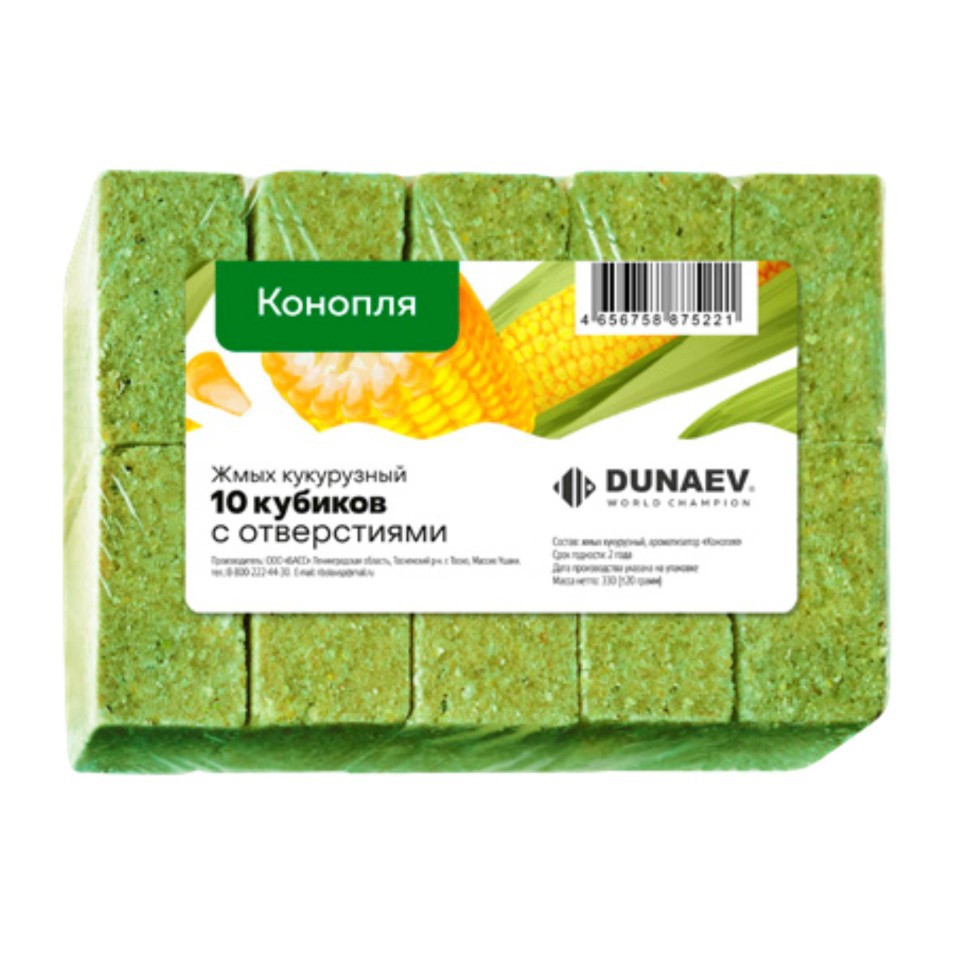 Насадка Dunaev Жмых Кукурузный  Конопля  300 г — характеристики,
	                                    особенности конструкции